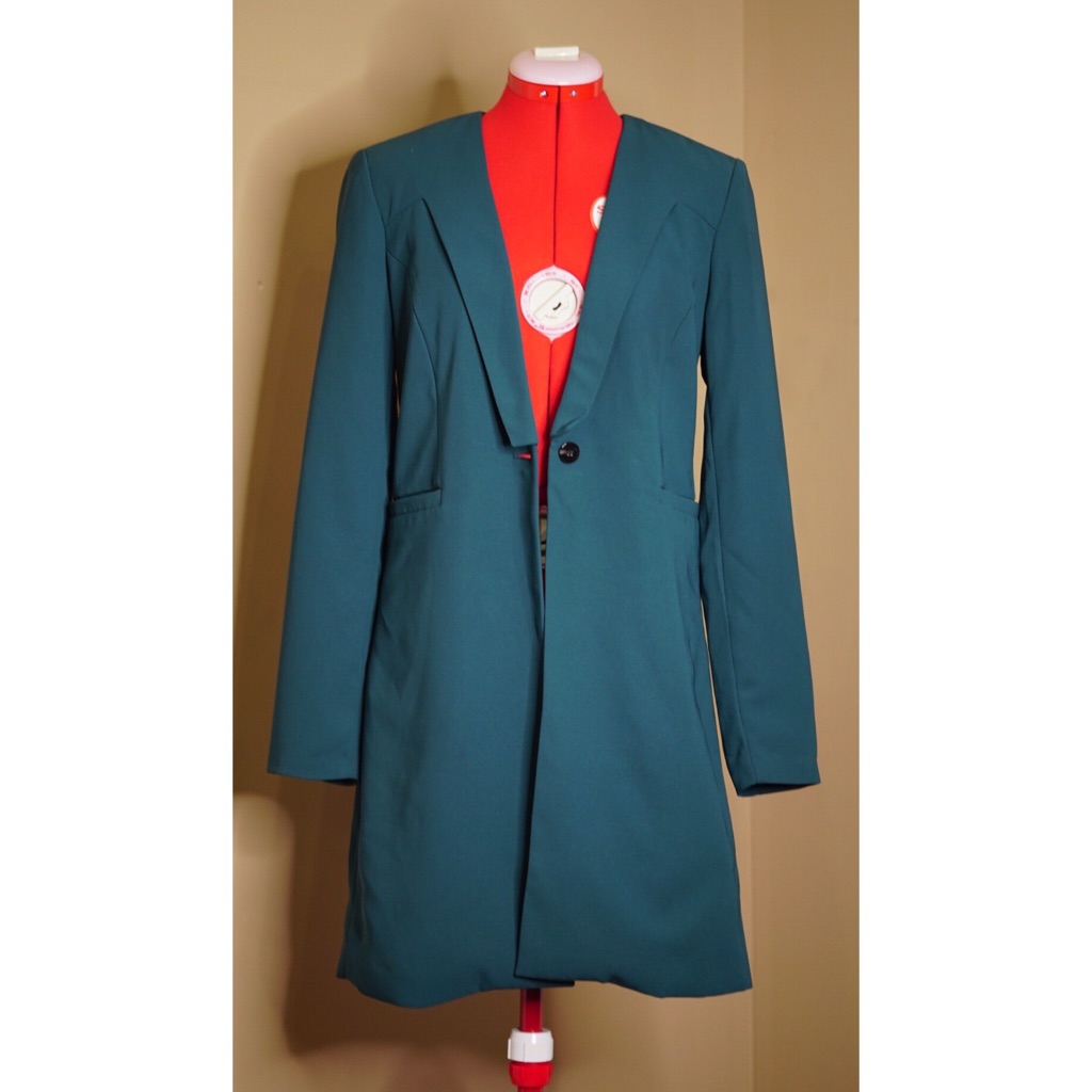 Oversized Single-Button Blazer